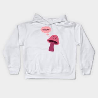 Groovy Mushroom - Pink Kids Hoodie